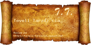 Teveli Tarzícia névjegykártya